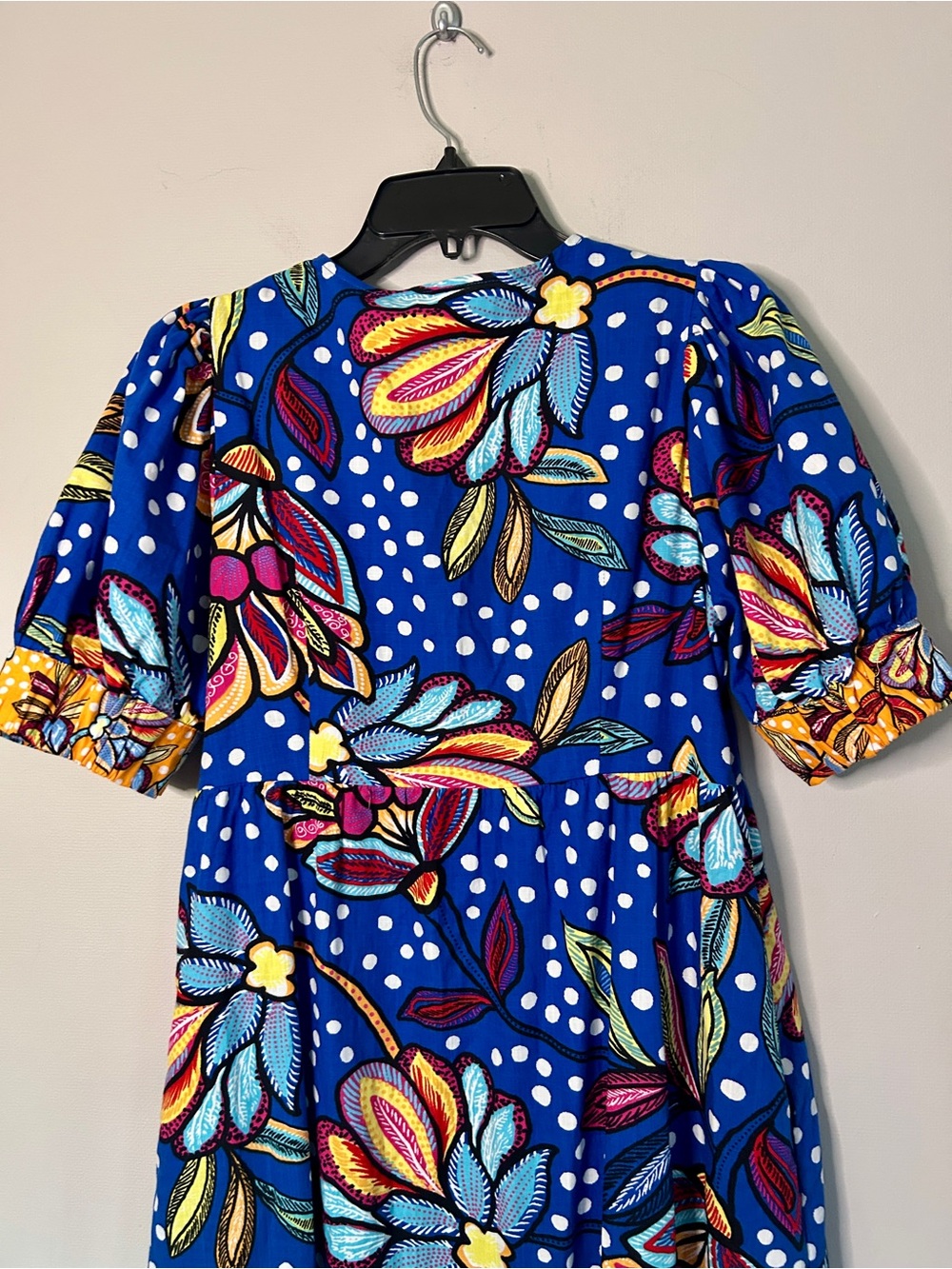 Tabitha Brown Floral Dot Statement Tiered Maxi Dress Whimsy Garden Party Artsy 8 - Picture 12 of 16